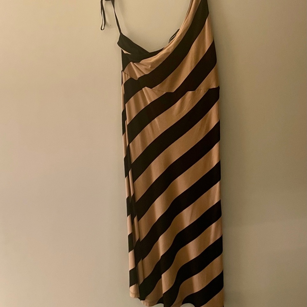 Striped off shoulder dress